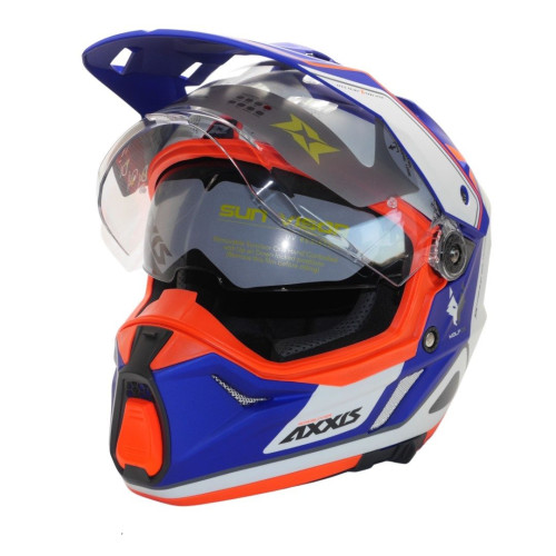 Casca adventure/touring/off road Axxis model Wolf DS Roadrunner C7 albastru lucios – tip viziera: MT-V-20 2