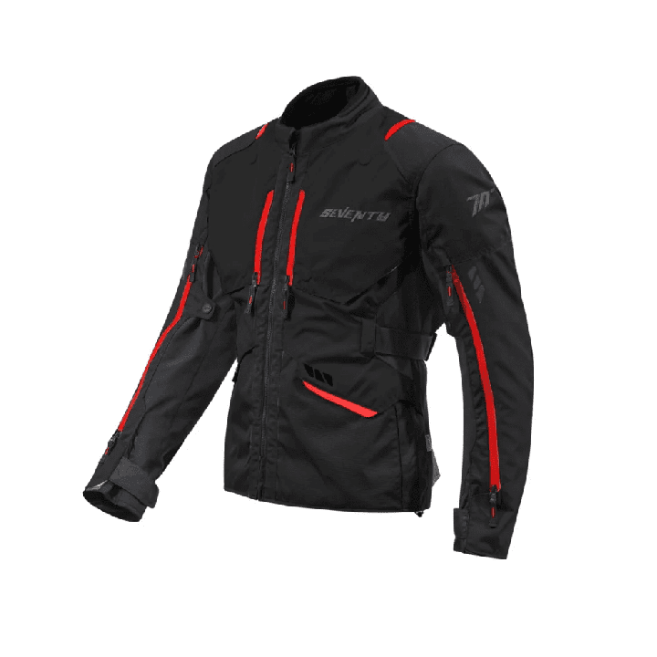 Geaca (jacheta) motociclete barbati ADV/Touring Seventy all season/iarna model SD-JT67 Tanami culoare: negru/rosu