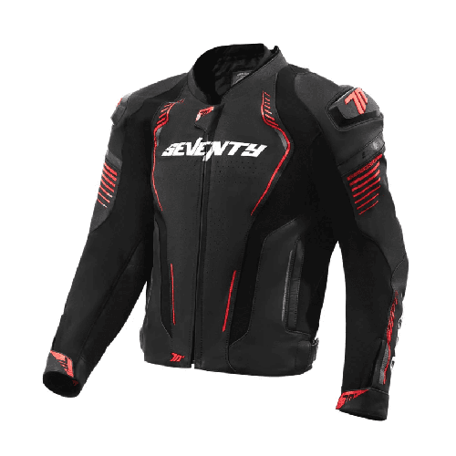 Geaca (jacheta) motociclete barbati Racing Seventy all season/iarna model SD-JL24 Spoiler culoare: negru/rosu