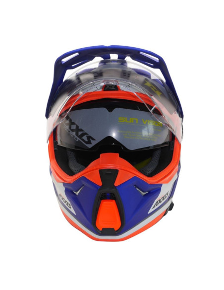 Casca adventure/touring/off road Axxis model Wolf DS Roadrunner C7 albastru lucios – tip viziera: MT-V-20