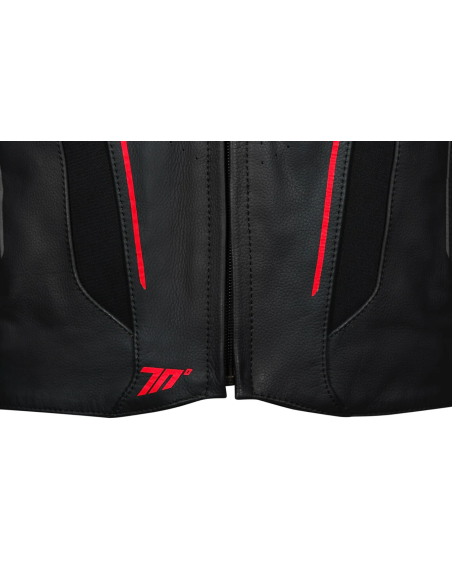 Geaca (jacheta) motociclete barbati Racing Seventy all season/iarna model SD-JL24 Spoiler culoare: negru/rosu