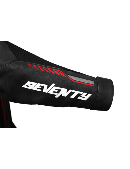 Geaca (jacheta) motociclete barbati Racing Seventy all season/iarna model SD-JL24 Spoiler culoare: negru/rosu