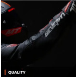 Geaca (jacheta) motociclete barbati Racing Seventy all season/iarna model SD-JL24 Spoiler culoare: negru/rosu