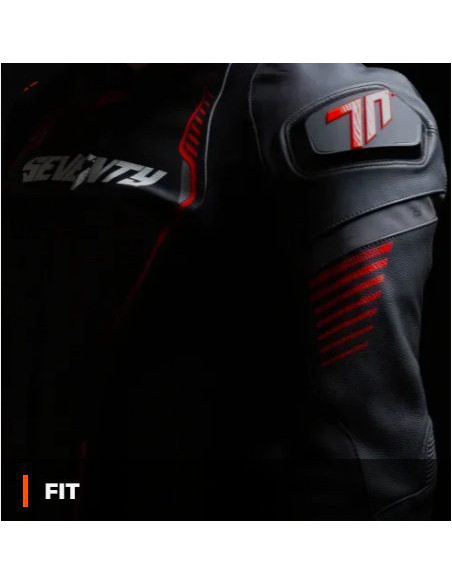 Geaca (jacheta) motociclete barbati Racing Seventy all season/iarna model SD-JL24 Spoiler culoare: negru/rosu