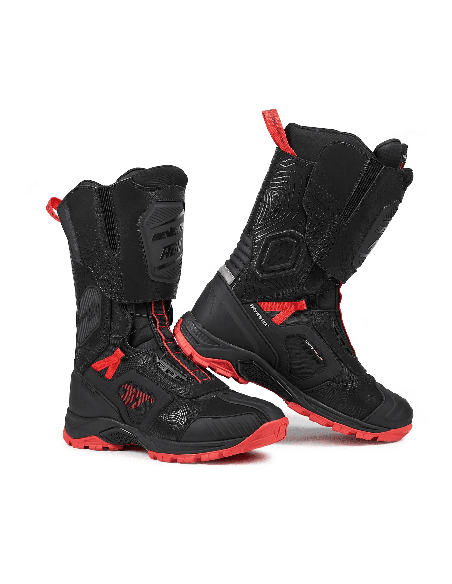 Ghete (cizme) moto Adventure (Touring) Unisex Seventy model SD-BA6 Stelvio culoare: negru/rosu