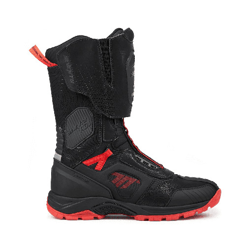 Ghete (cizme) moto Adventure (Touring) Unisex Seventy model SD-BA6 Stelvio culoare: negru/rosu 2