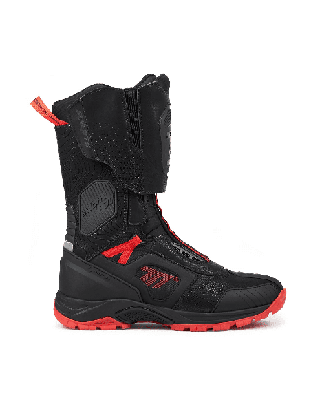 Ghete (cizme) moto Adventure (Touring) Unisex Seventy model SD-BA6 Stelvio culoare: negru/rosu