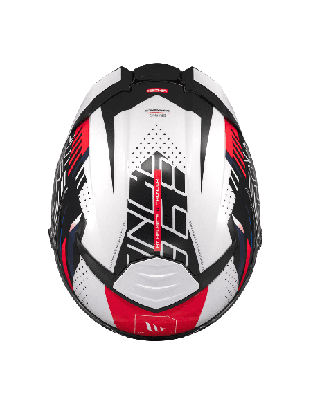 Casca integrala MT Thunder 4 SV Luminence A7 alb/rosu/albastru lucios (ochelari soare integrati) - tip viziera: MT-V-28B