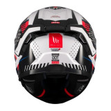 Casca integrala MT Thunder 4 SV Luminence A7 alb/rosu/albastru lucios (ochelari soare integrati) - tip viziera: MT-V-28B
