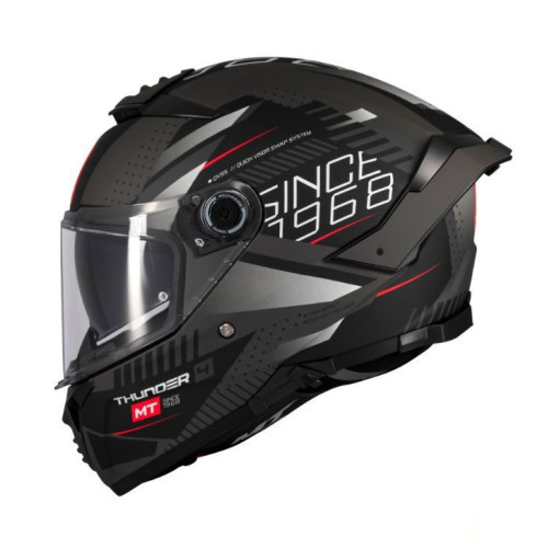 Casca integrala MT Thunder 4 SV Luminence D1 negru/gri mat (ochelari soare integrati) - tip viziera: MT-V-28B