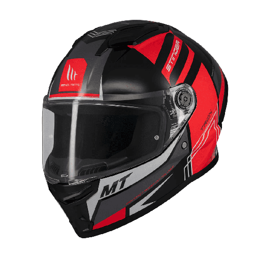Casca integrala MT Stinger 2 Tron B15 negru/rosu lucios - tip viziera: MT-V-28B - punctaj maxim SHARP Test – 5 stele 2