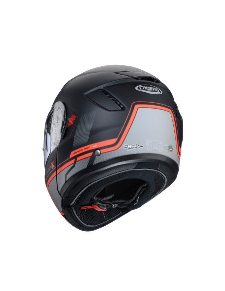 Casca modulabila (flip-up) Caberg model Levo X Elite L7 negru/gri/rosu fluor mat Pinlock ready - lentila Pinlock inclusa (fibra 