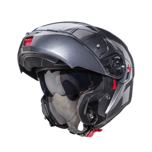 Casca modulabila (flip-up) Caberg model Levo X N1 gri metalic lucios Pinlock ready - lentila Pinlock inclusa (fibra de sticla)