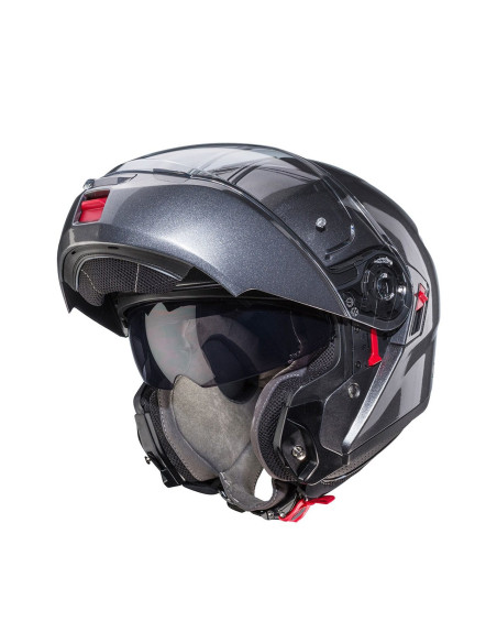 Casca modulabila (flip-up) Caberg model Levo X N1 gri metalic lucios Pinlock ready - lentila Pinlock inclusa (fibra de sticla)