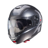 Casca modulabila (flip-up) Caberg model Levo X N1 gri metalic lucios Pinlock ready - lentila Pinlock inclusa (fibra de sticla)