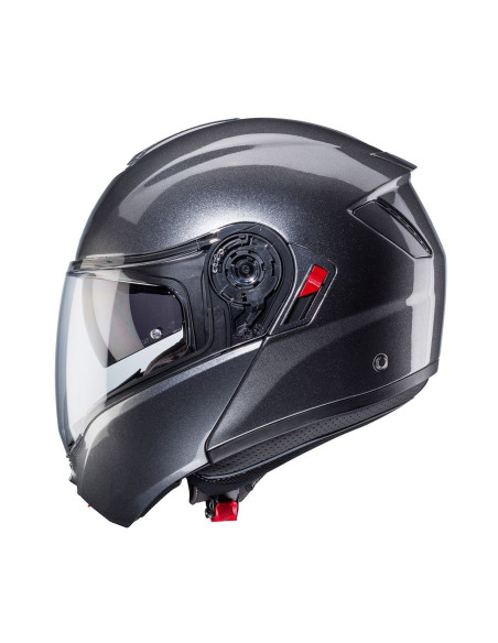 Casca modulabila (flip-up) Caberg model Levo X N1 gri metalic lucios Pinlock ready - lentila Pinlock inclusa (fibra de sticla)