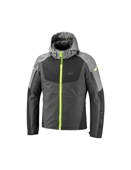 Geaca (jacheta) motociclete barbati Touring/Adventure/Urban Ixon All season model Burning MS culoare: gri/negru/galben (geaca la