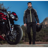 Geaca (jacheta) motociclete barbati Touring/Adventure/Urban Ixon All season model Burning MS culoare: gri/negru/galben (geaca la