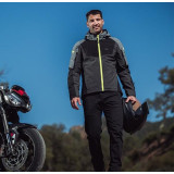 Geaca (jacheta) motociclete barbati Touring/Adventure/Urban Ixon All season model Burning MS culoare: gri/negru/galben (geaca la
