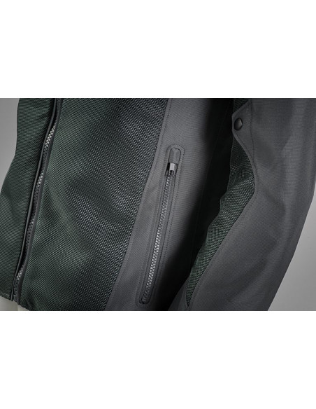Geaca (jacheta) motociclete barbati Racing/Roadster Ixon vara model Fresh MS culoare: negru - tip croi: Slim Fit