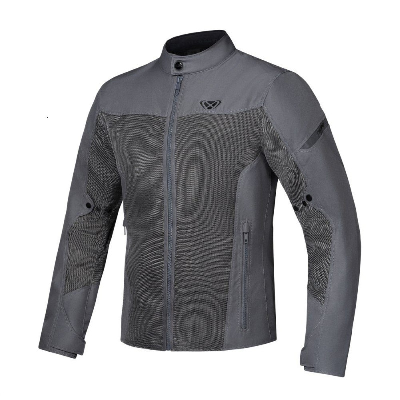 Geaca (jacheta) motociclete barbati Racing/Roadster Ixon vara model Fresh MS culoare: gri - tip croi: Slim Fit