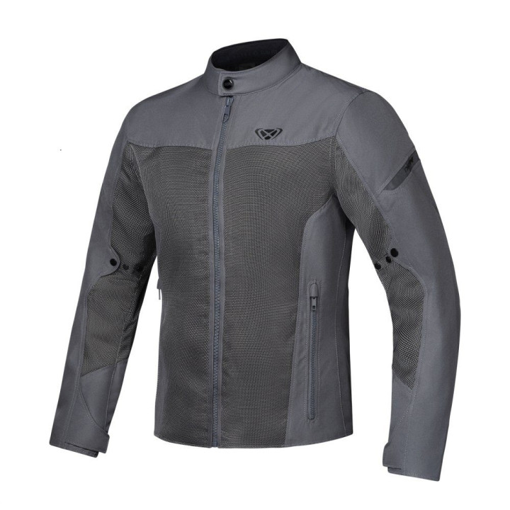 Geaca (jacheta) motociclete barbati Racing/Roadster Ixon vara model Fresh MS culoare: gri - tip croi: Slim Fit