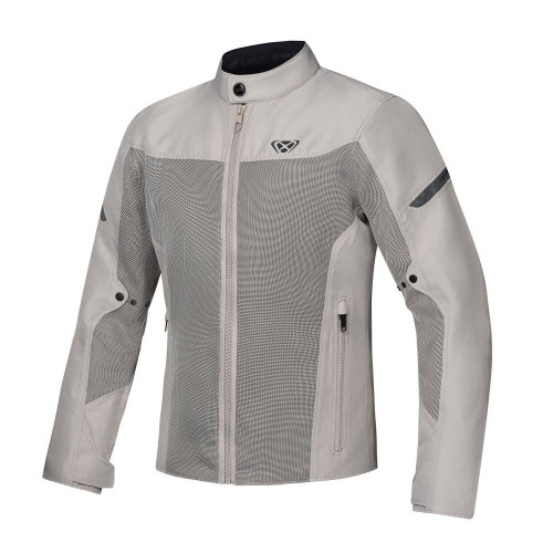 Geaca (jacheta) motociclete barbati Racing/Roadster Ixon vara model Fresh MS culoare: greige (gri) - tip croi: Slim Fit
