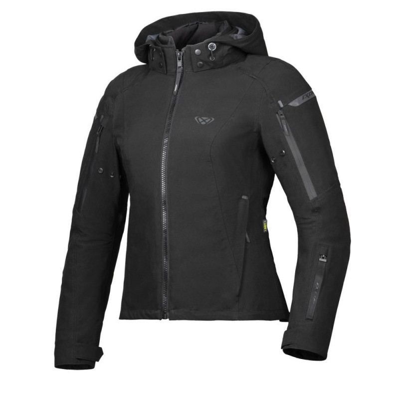 Geaca (jacheta) motociclete femei Touring/Adventure/Urban Ixon All season model Burning LS culoare: negru (geaca laminata waterp
