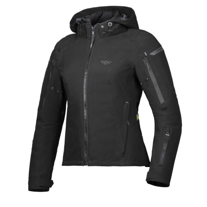 Geaca (jacheta) motociclete femei Touring/Adventure/Urban Ixon All season model Burning LS culoare: negru (geaca laminata waterp