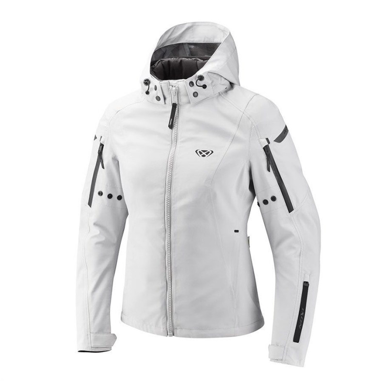 Geaca (jacheta) motociclete femei Touring/Adventure/Urban Ixon All season model Burning LS culoare: gri deschis (light grey) (ge