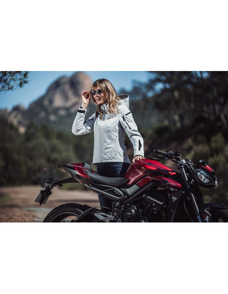 Geaca (jacheta) motociclete femei Touring/Adventure/Urban Ixon All season model Burning LS culoare: gri deschis (light grey) (ge
