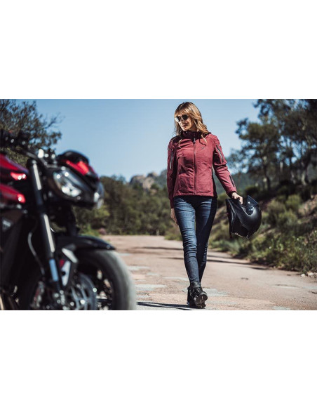 Geaca (jacheta) motociclete femei Touring/Adventure/Urban Ixon All season model Burning LS culoare: burgundy (visiniu) (geaca la
