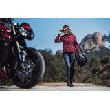 Geaca (jacheta) motociclete femei Touring/Adventure/Urban Ixon All season model Burning LS culoare: burgundy (visiniu) (geaca la