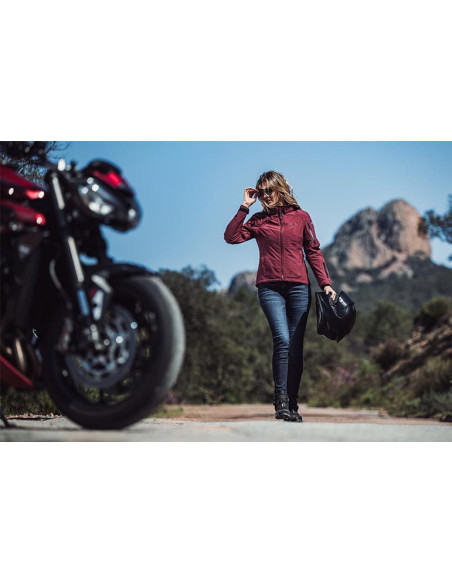 Geaca (jacheta) motociclete femei Touring/Adventure/Urban Ixon All season model Burning LS culoare: burgundy (visiniu) (geaca la