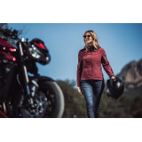 Geaca (jacheta) motociclete femei Touring/Adventure/Urban Ixon All season model Burning LS culoare: burgundy (visiniu) (geaca la