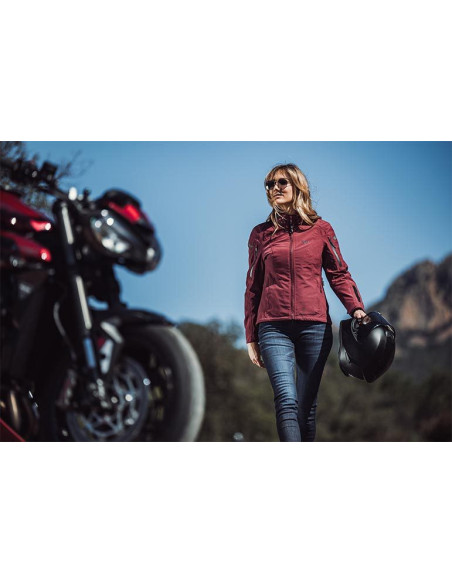 Geaca (jacheta) motociclete femei Touring/Adventure/Urban Ixon All season model Burning LS culoare: burgundy (visiniu) (geaca la