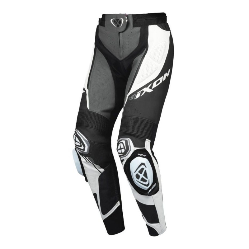 Pantaloni motociclete femei piele Racing Ixon vara model Vortex 3 LS culoare: negru/antracit/alb