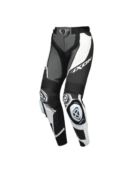 Pantaloni motociclete femei piele Racing Ixon vara model Vortex 3 LS culoare: negru/antracit/alb