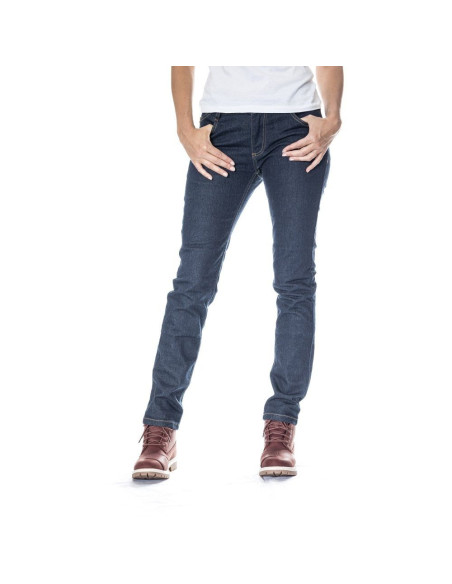 Blugi (jeans) moto femei Ixon model Maddie culoare: Dark raw (albastru) (Cordura® Denim) - Slim Fit - clasa AA