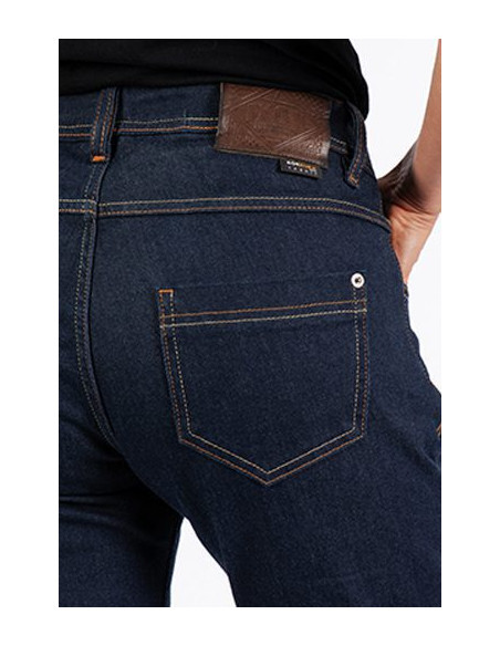 Blugi (jeans) moto femei Ixon model Maddie culoare: Dark raw (albastru) (Cordura® Denim) - Slim Fit - clasa AA