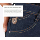 Blugi (jeans) moto femei Ixon model Maddie culoare: Dark raw (albastru) (Cordura® Denim) - Slim Fit - clasa AA
