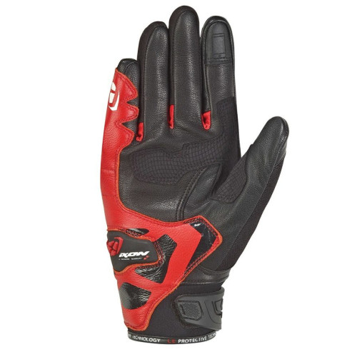 Manusi barbati Roadster vara piele/textil Ixon model RS Rise Air MS culoare: negru/rosu - degete tactile 2
