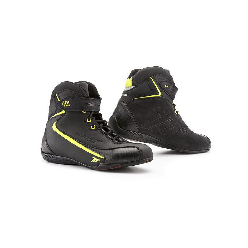 Ghete moto Urban Unisex Seventy model SD-BC6 culoare: negru/galben fluor