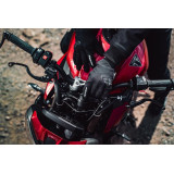 Manusi barbati Roadster Mid-season textil/piele Ixon model MIG 2 WP MS culoare: negru/alb - degete tactile - waterproof