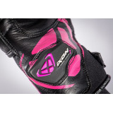 Manusi femei Roadster vara piele/textil Ixon model RS Rise Air LS culoare: negru/fucshsia (roz) - degete tactile