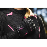 Manusi femei Roadster vara piele/textil Ixon model RS Rise Air LS culoare: negru/fucshsia (roz) - degete tactile