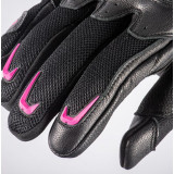 Manusi femei Roadster vara piele/textil Ixon model RS Rise Air LS culoare: negru/fucshsia (roz) - degete tactile