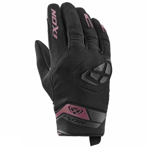 Manusi femei Roadster vara textil/piele Ixon model MIG 2 LS culoare: negru/burgundy (visiniu) - degete tactile