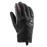 Manusi femei Roadster Mid-season textil/piele Ixon model MIG 2 WP LS culoare: negru/fuchsia (roz) - degete tactile - waterproof