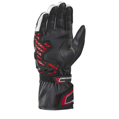 Manusi barbati Racing vara piele Ixon model Thund MS culoare: negru/rosu/alb - degete tactile 2